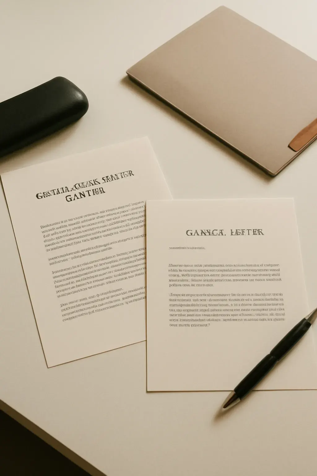 A clinical document detail on a clean desk